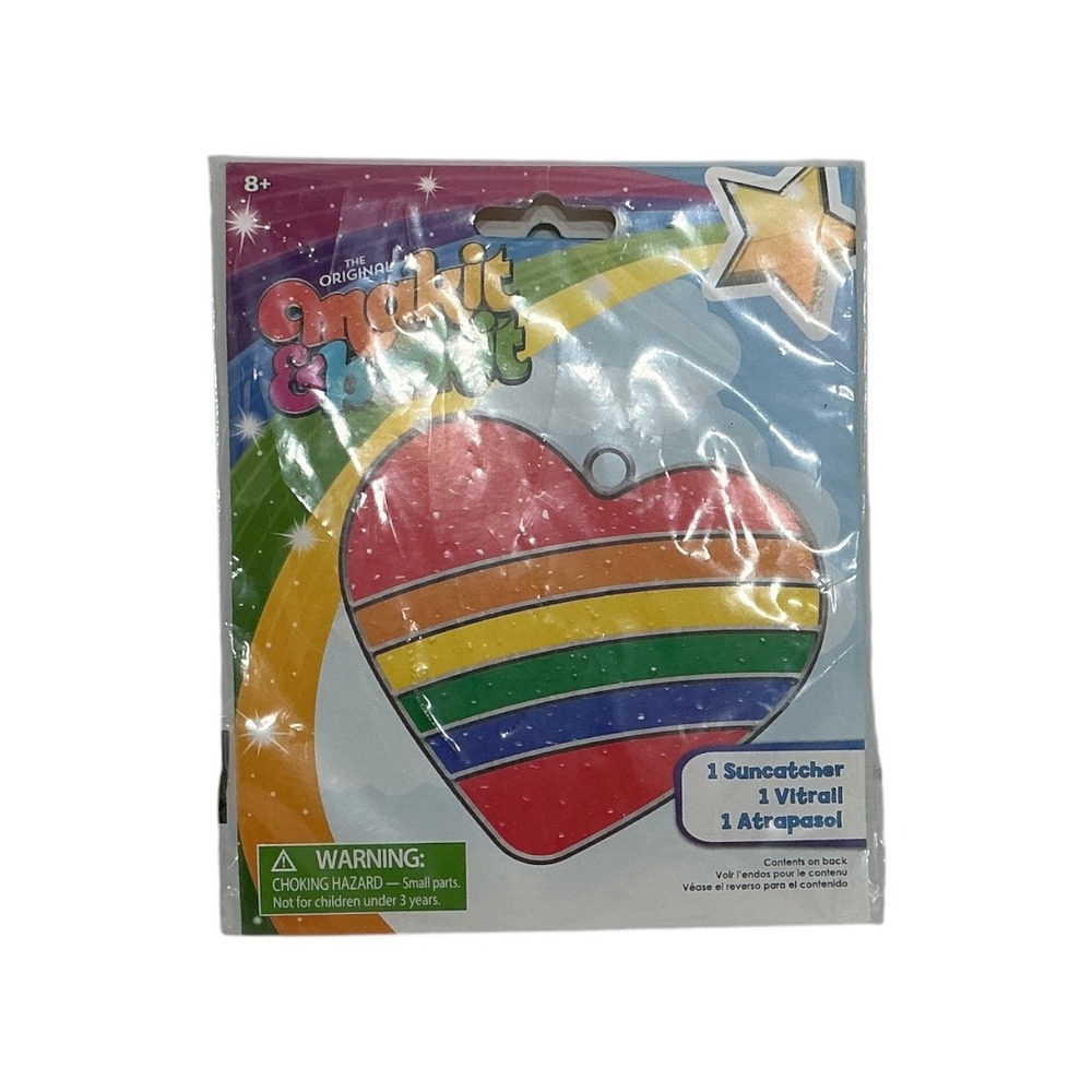 Makit & Bakit Rainbow Heart Suncatcher Kit American Crafts New Sealed Craft